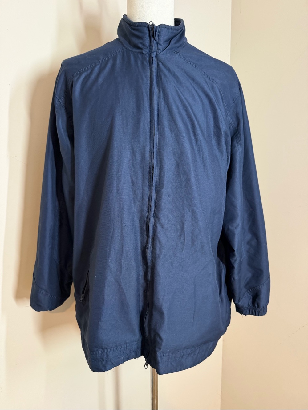 Greg Norman Men’s Navy Blue Windbreaker - SZ XL- Golf Jacket Lightweight Zipper
